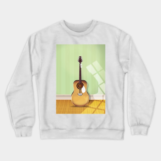 Acoustic Guitar Crewneck Sweatshirt by nickemporium1